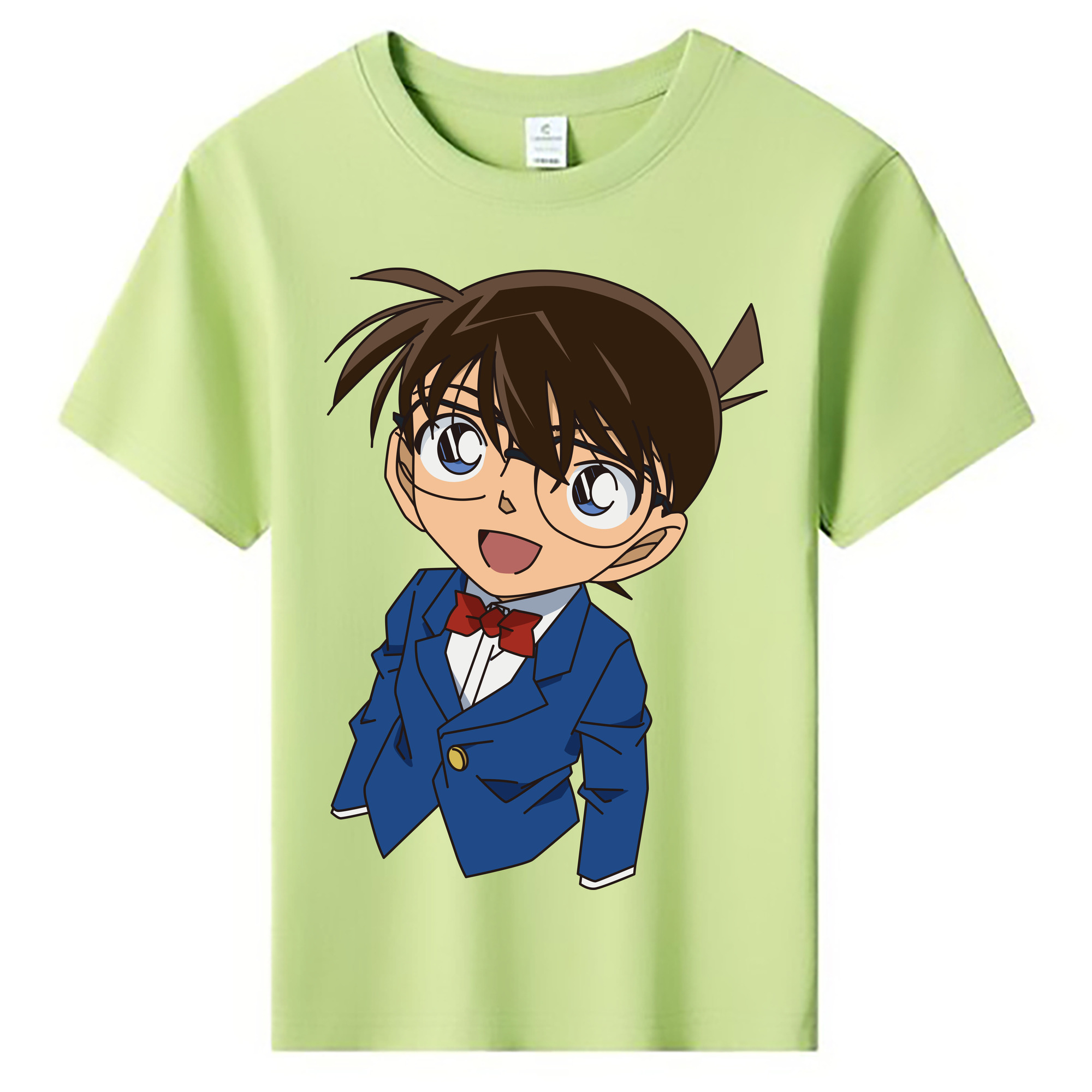 （画像用） 名探偵コナン 江戸川 コナン Detective Conan Conan Edogawa 綿100％キッズTシャツ（フロントプリント）